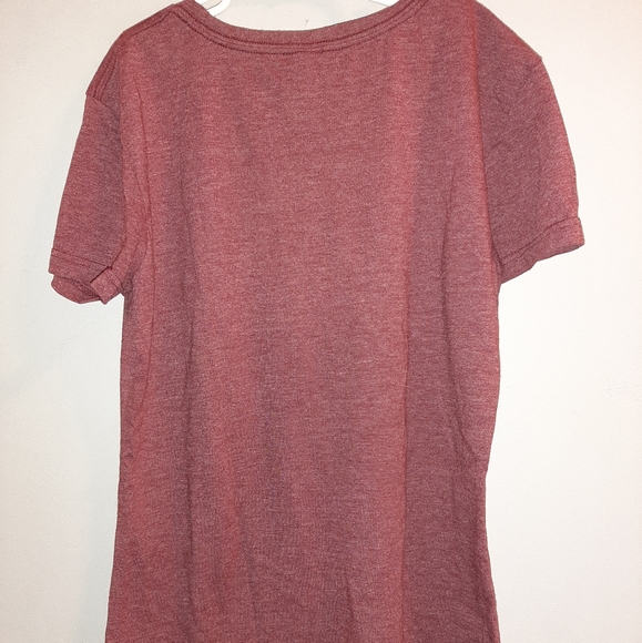 "All The Dogs" Heathered Burgundy Tee Ladies Small - Picture 3 of 4